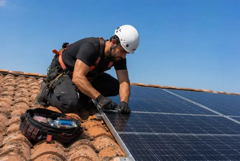 Maintenance et monitoring de panneaux solaires à Abondance